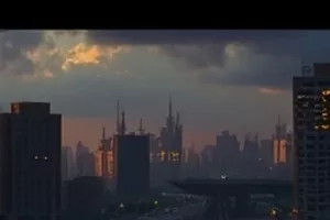 短片《第九个路口的漫游》清晨街道路口画面